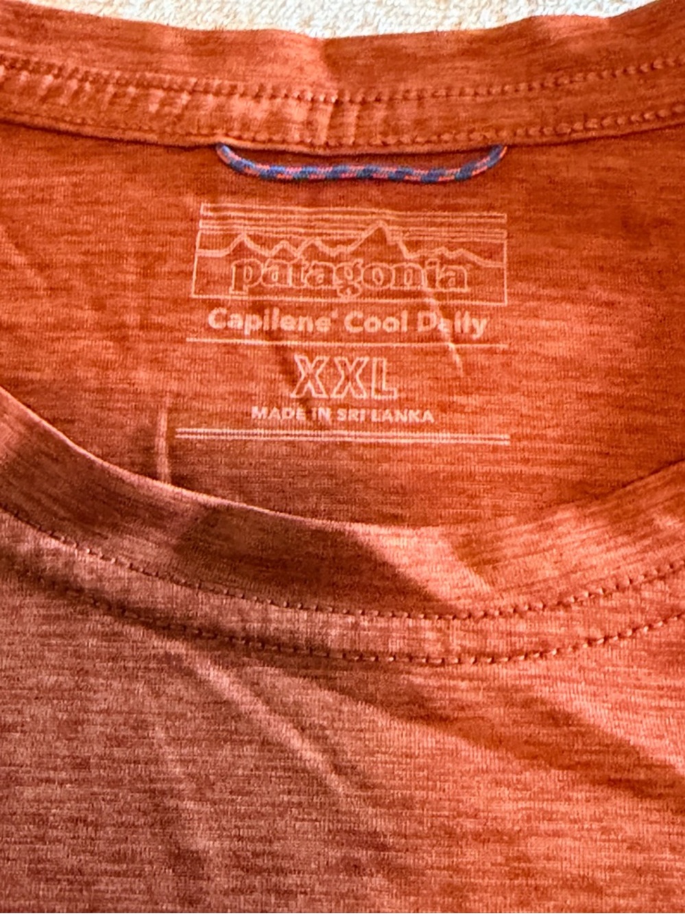 Patagonia Capilene Cool Daily Short Sleeve T-shirt, Rust XXL - Picture 3 of 3